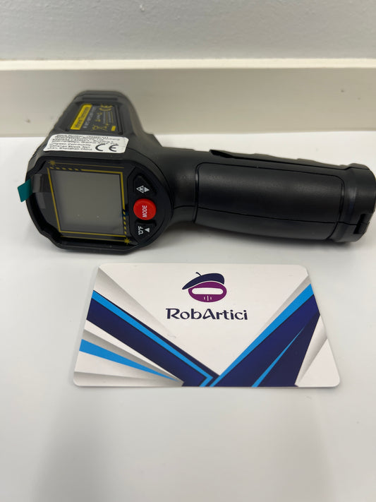 ANENG TH202 high precision infrared thermometer tool showcasing digital display monitor and control buttons.