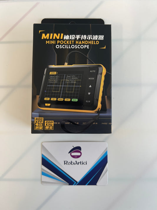 DSO-152 Handheld Digital Oscilloscope, front view of retail packaging box.