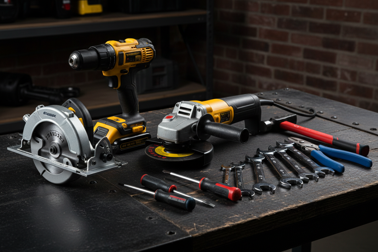 Power and cordless tools set.