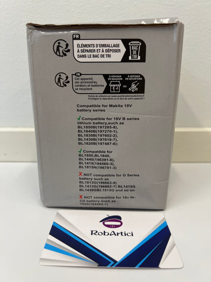 Wide application work light retail packaging showcasing product specification.