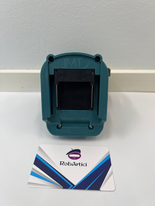 Wide application work light battery slot.