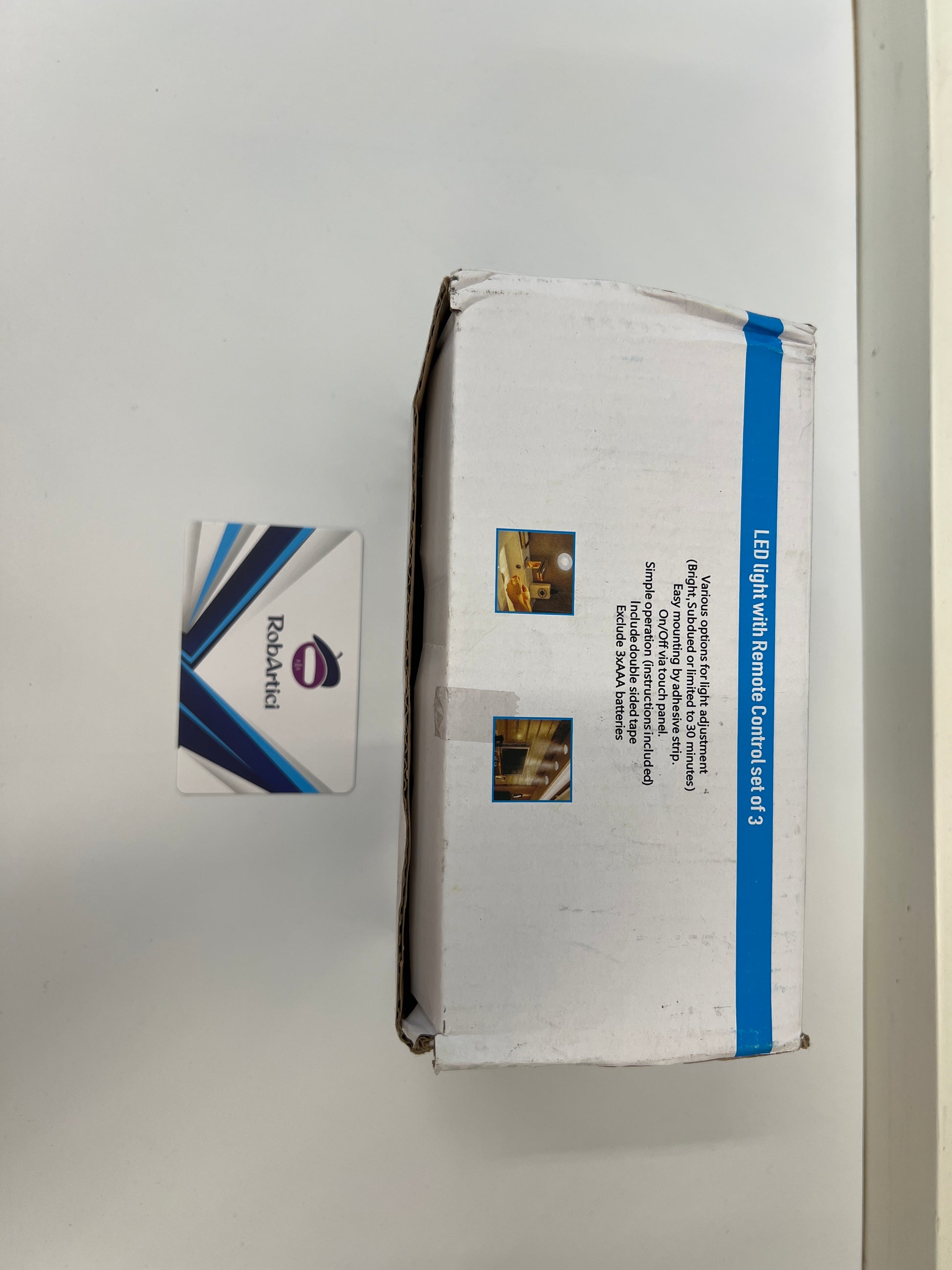 CYCG round LED light retail packaging back view.