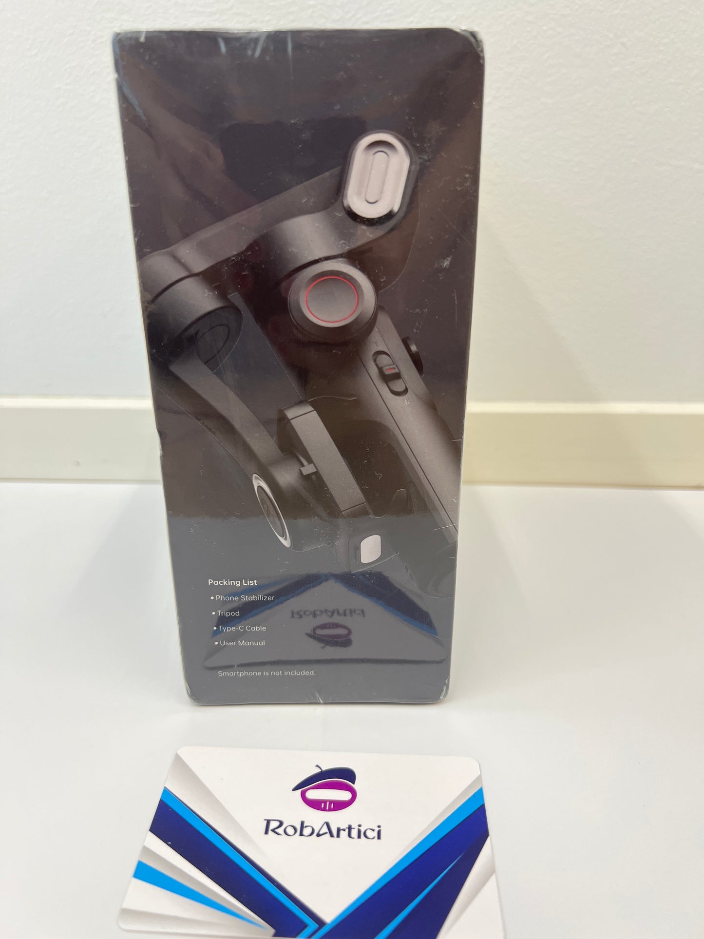 220JP8273 3-axis handheld smartphone stabilizer retail packaging box. 