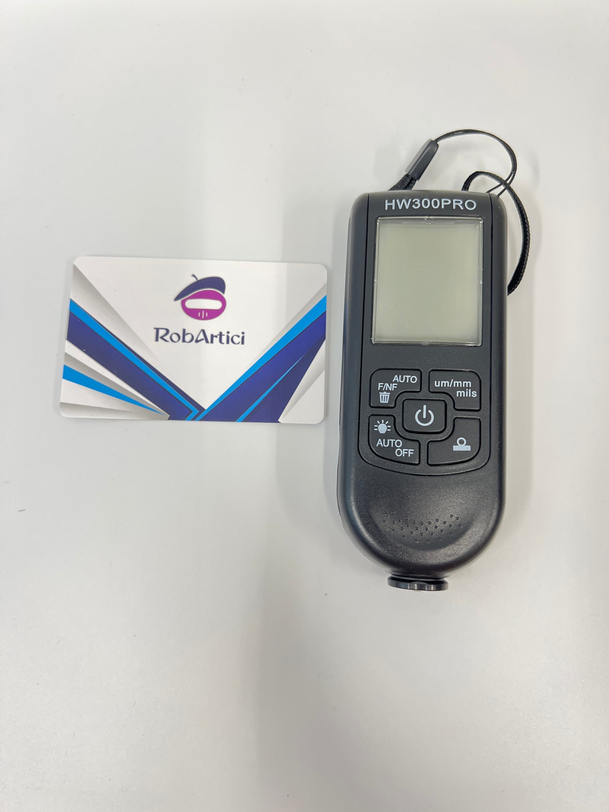 HW300PRO Film/Coating Thickness Gauge digital display monitor and control buttons. 