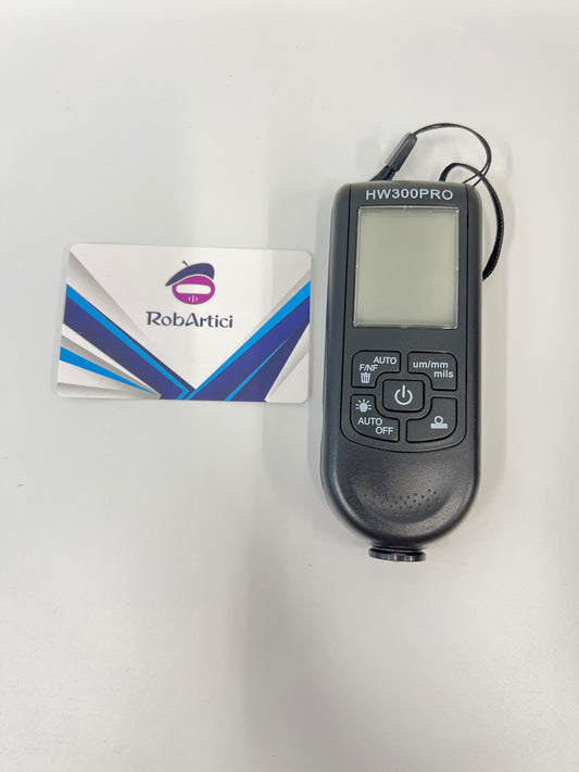 HW300PRO Film/Coating Thickness Gauge digital display monitor and control buttons. 