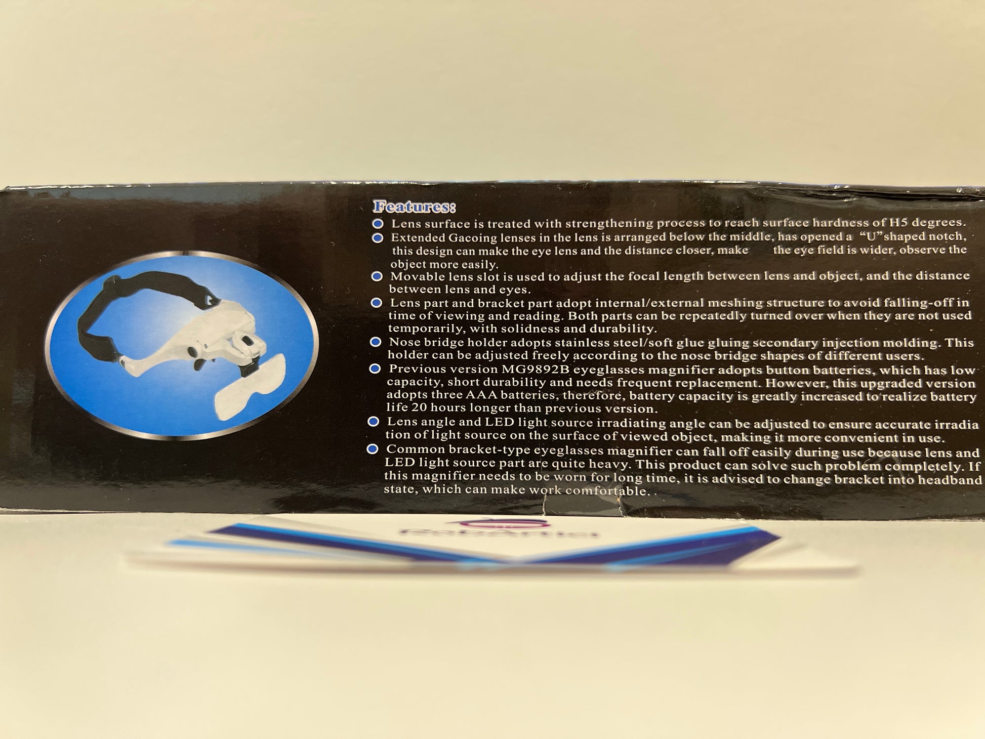 WeluvFit interchangeable magnifier glasses retail packaging, showcasing product information. 