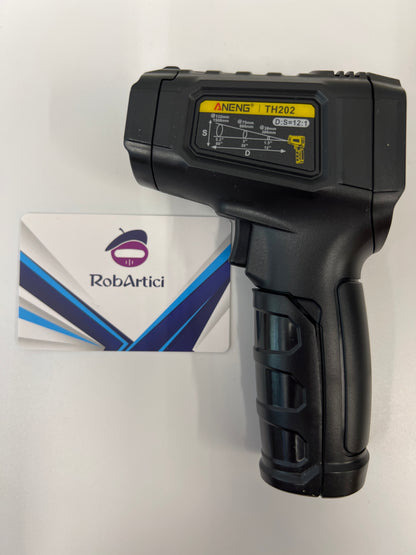 ANENG TH202 high precision infrared thermometer tool showcasing product specification.