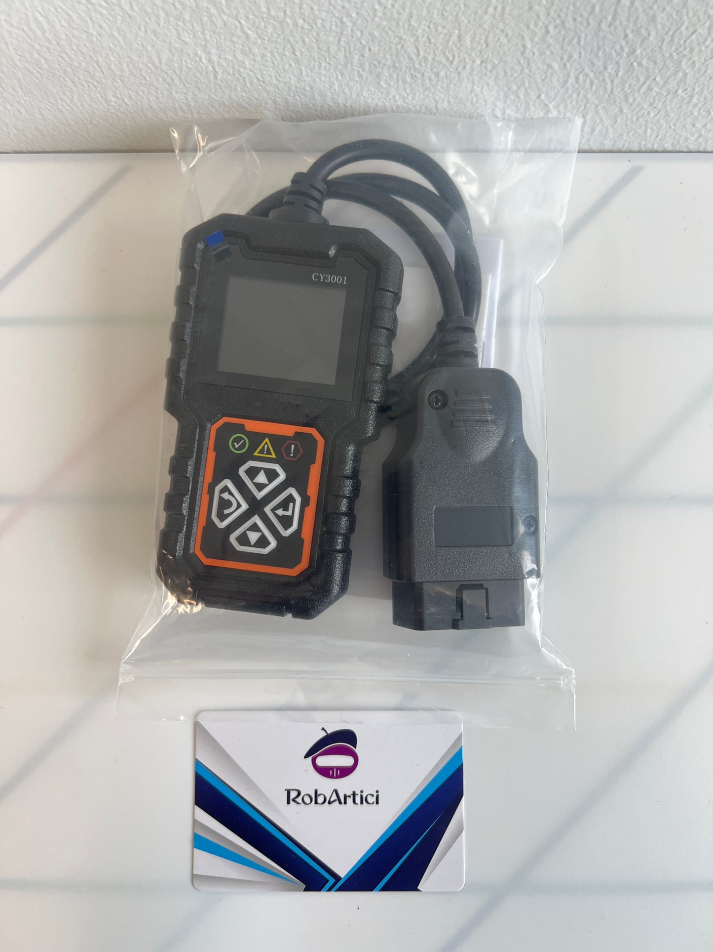 CY3001 OBD vehicle fault diagnosis instrument front view of digital display monitor and control buttons.