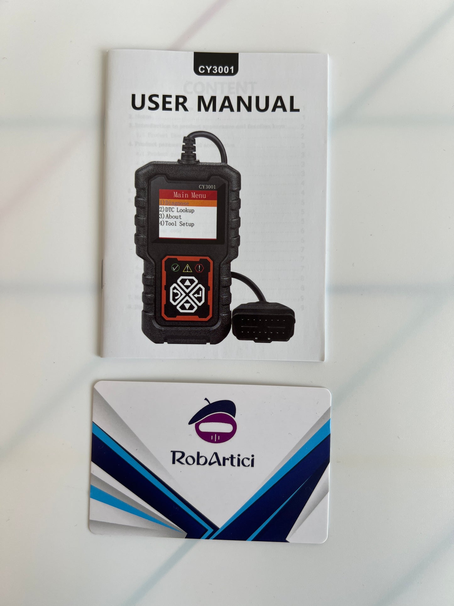 CY3001 OBD vehicle fault diagnosis instrument user manual.
