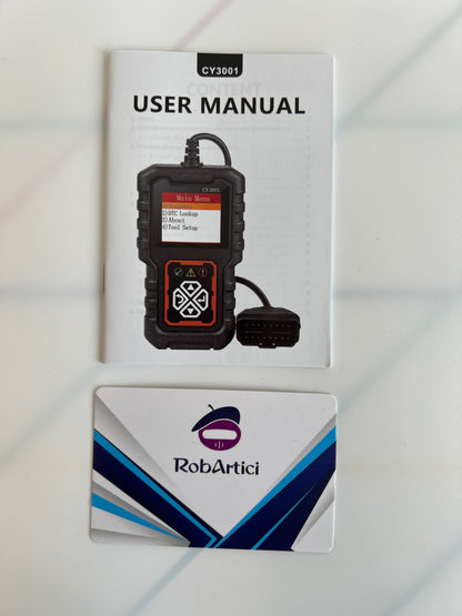 CY3001 OBD vehicle fault diagnosis instrument user manual.
