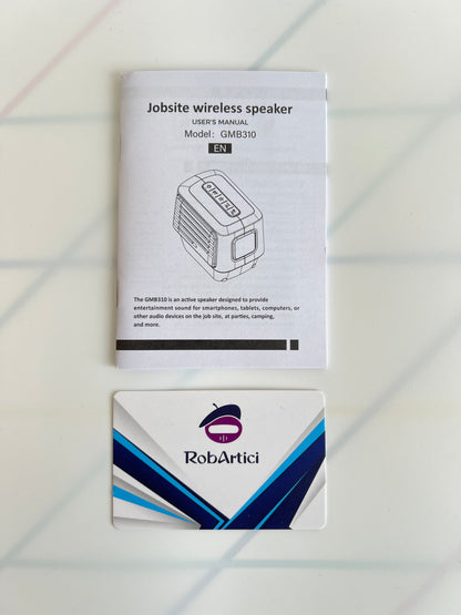 GMB310 job site wireless speaker user manual.