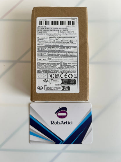 GM816 digital anemometer retail packaging showing product specifications