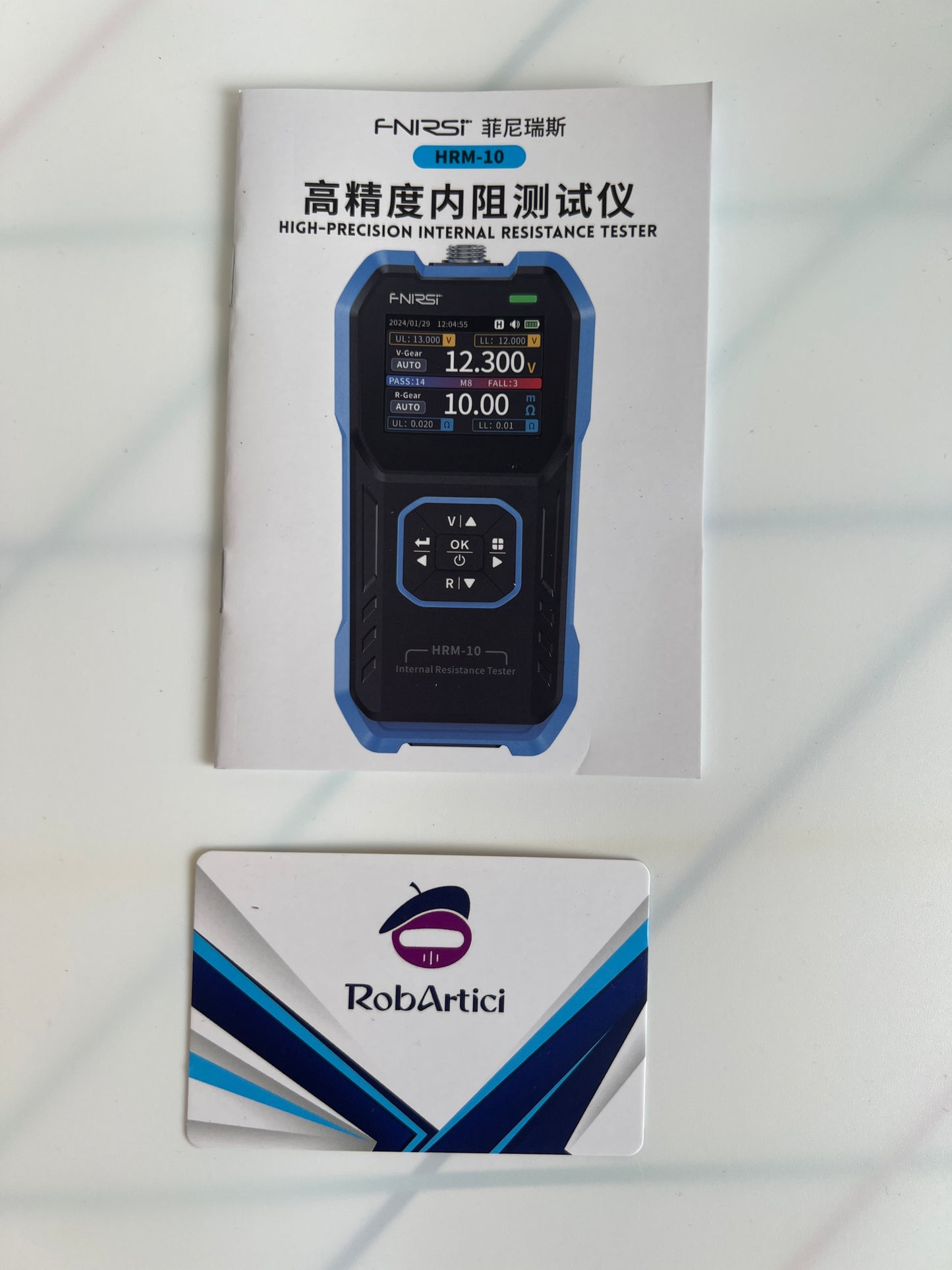 FNIRSI HRM10 internal resistance tester user manual.