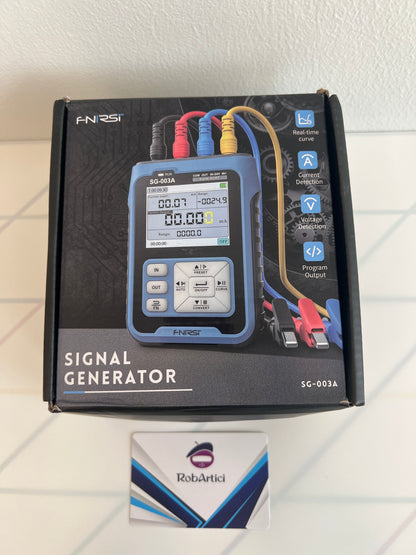 FNIRSI SG003A signal generator retail packaging box front view.