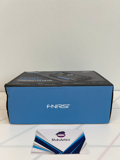 FNIRSI LC1020E handheld LCR meter retail packaging box side view