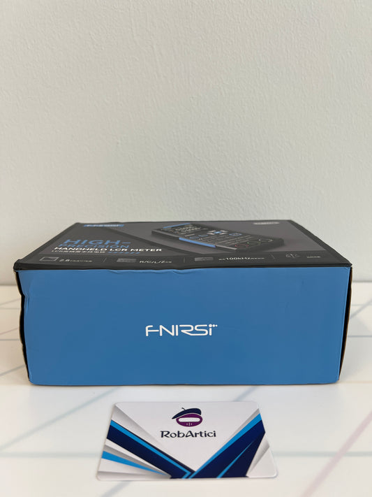 FNIRSI LC1020E handheld LCR meter retail packaging box side view
