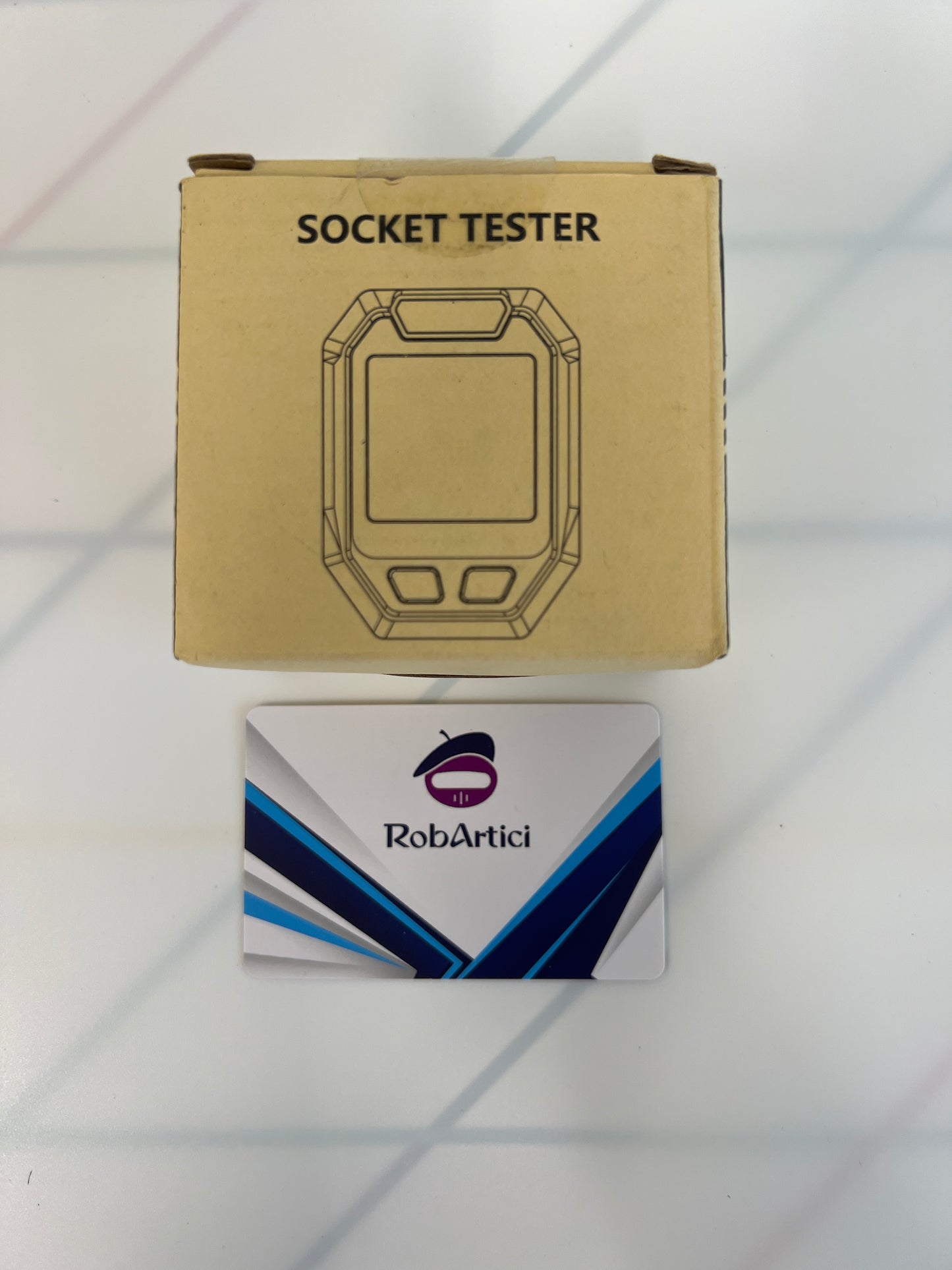 ST01E digital socket tester retail packaging.