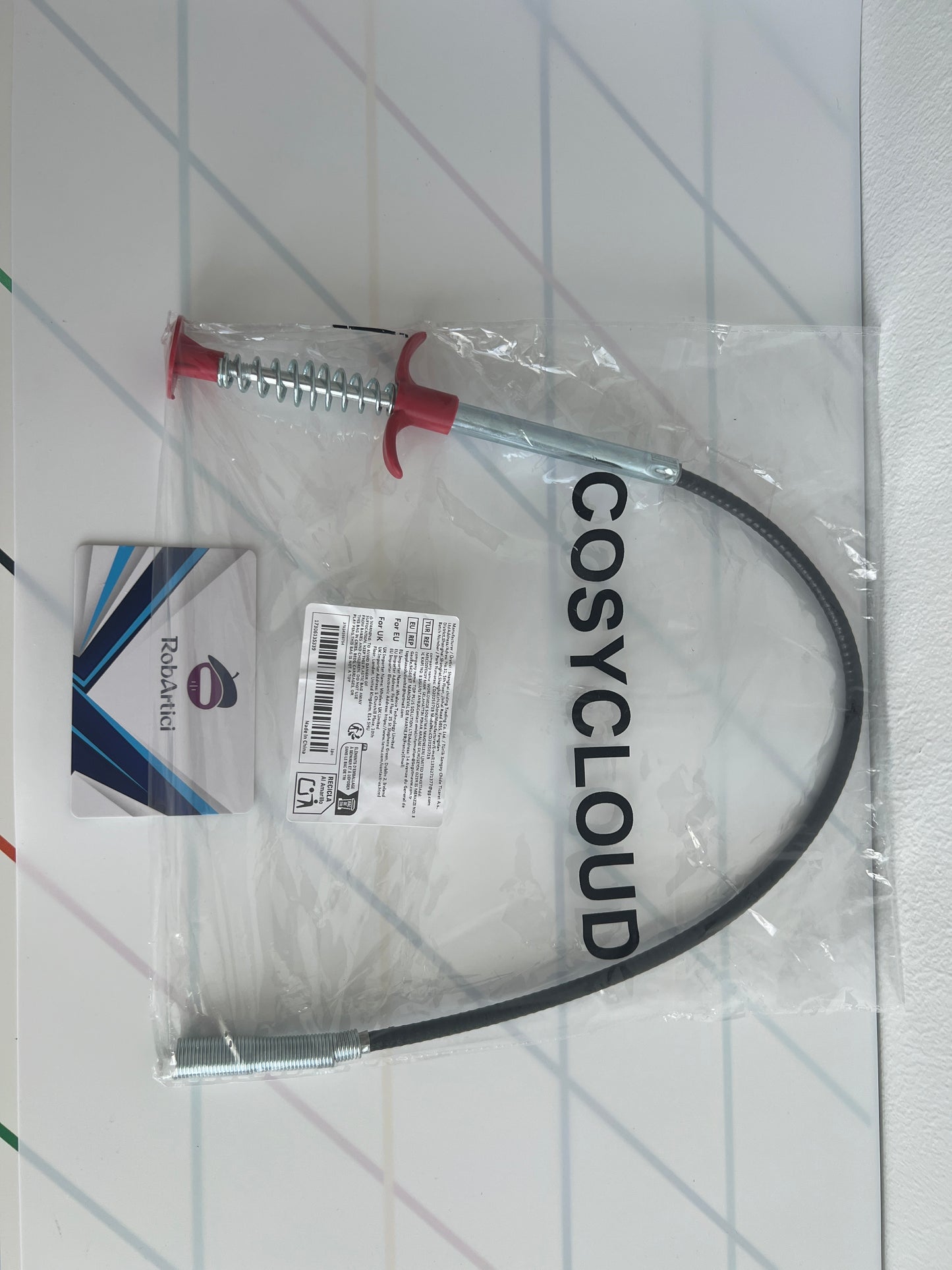CosyCloud drain unclogger tool.