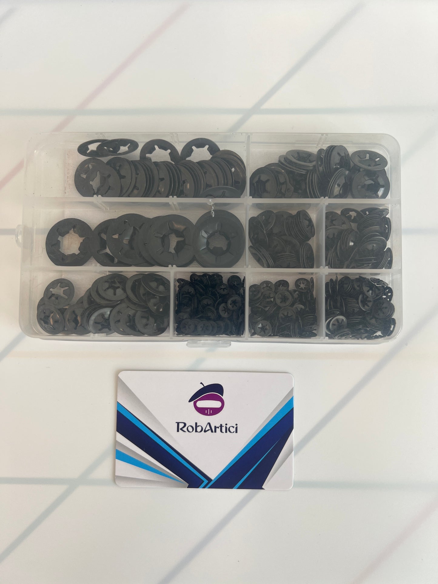 620pcs starlock lock washers kit, view of assortment pack.